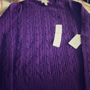 Purple long sleeve crew